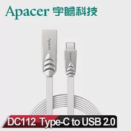 【Apacer 宇瞻】DC112 Type-C to USB2.0 1米傳輸扁線-白