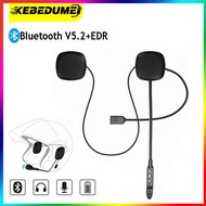 Kebidumei Wireless Bluetooth Motorcycle Headset Helmet Stereo Speakers Earphone Hands-Free Call Support Automatic Answer Mic