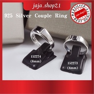 | 925 Silver CZ Black Stones Couple Ring | Cincin Perkahwinan / Tunang Batu CZ Hitam Perak 925