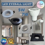 5W 7W GU10 BULB LED EYEBALL LIGHT CASING SPOTLIGHT RECESSED DOWNLIGHT FRAME MR16 HOME DECOR lampu rumah Siling mentol