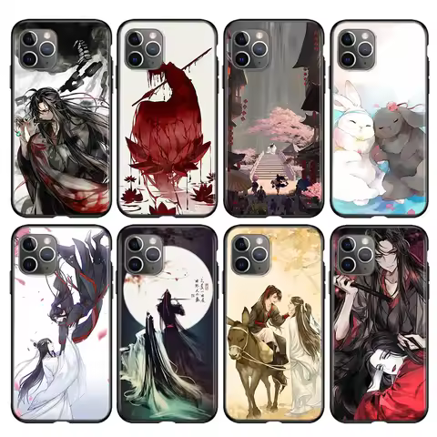 Mo Dao Zu Shi For Apple iPhone 15 14 13 12 11 Pro Max Mini XS X XR 7 8 6 Plus 5S Silicone Black Phon