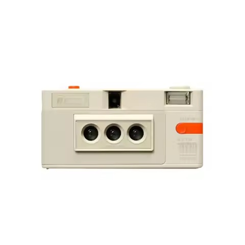 RETO 3D Retro Film Camera 135 Film Reto3d Stereoscopic Point-and-Shoot Camera with Flash Non-disposa