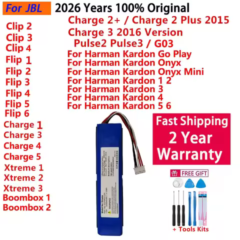 2026 Years Replacement Original Speaker Battery For JBL Link 10 20 G03 Clip Charge Boombox Flip Puls