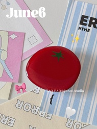 เคสโทรศัพท์มือถือแบบใส่ฝาป้องกันลายมะเขือเทศแบบย่อยสลายได้ June6 Studio ดีไซน์เล็ก สำหรับ iPhone 16 