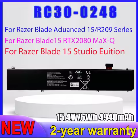 New RC30-0248 Laptop Battery For Razer Blade 15 Elite Version 2018/2019/2020/2021 RZ09-0313 RZ09-030