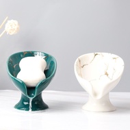 European Ceramic Soap Box Simple Fashion Drain Soap Box Hotel Toilet Decoration Soap Dish Creative S