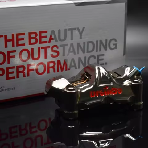 Motorcycle brake CNC caliper GP4RX nickel plated 7075 aluminum alloy 32MM piston 100MM locking point