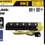 PEAK SIRIM 2way 3way 4way 5way Trailing socket 2 Meter 5 Meter Cable Extension Trailing Socket With 