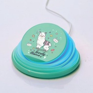 草泥馬無線電話插電器-粉綠