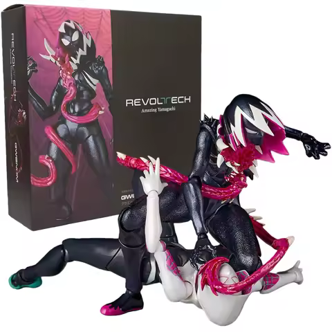 Amazing Yamaguchi Gwen REVOLTECH SPIDERMAN GWENOM Anime Action Figures Revoltech Gwenom Venomized Gw