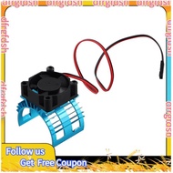 【D&F】For  A959-B 144001 124019 RC Car Aluminum Alloy Motor Heatsink Cover with Cooling Fan for 540 5
