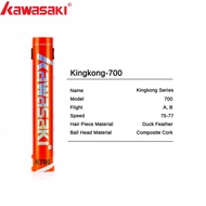 Kawasaki Badminton Shuttlecock King Kong 700 Duck Feather For Training Racquet Sports Speed 76 77 Du