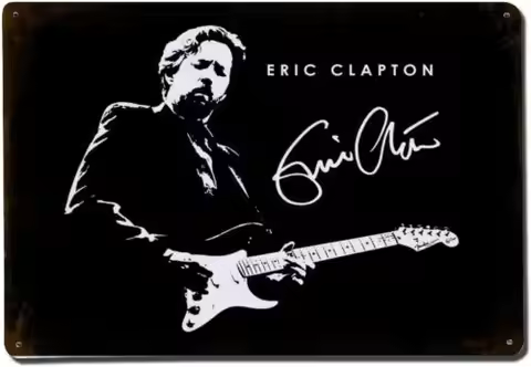 Eric Clapton Guitar Metal Tin Sign Poster Painting Wall Art Decor Home Decor-Aluminum