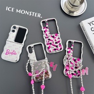Electroplated Barbie pendant phone TPU Folding phone case for OPPO Find N3 FLIP N2 FLIP Back Shockpr