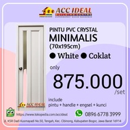 PINTU KAMAR MANDI PVC CRYSTAL MINIMALIS