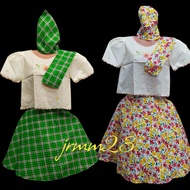 TERNO KIMONA AND PALDA WITH BANDANA AND ALAMPAY FOR LINGGO NG WIKA (KIDZ & ADULT) | Barot Saya for K