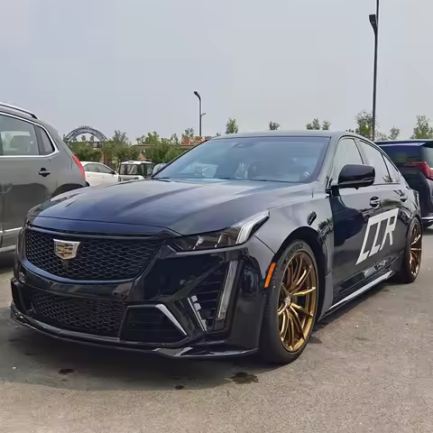 Body Kit Front Bumper Lip Side Skirt Engine Cover Assembly for Cadillac CT5 Modified Blackwing Style