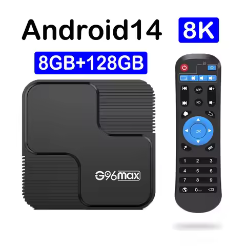 Smart TV Box G96 Max Android 14 Allwinner H618 Support Dual Band Wifi 2.4G 5G Wifi6 AV1 8K 8GB 32GB