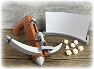 MunnyGrubbers - Crossbow Dice Roller - (Brown) - (Random 7PCS D20 Dice Set Included) - Tabletop RPG