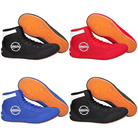 High top boxing shoes men children Sanda combat training shoes adult wrestling shoes fitness weightl