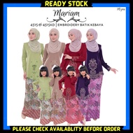 BAJU KURUNG KEBAYA MARIAM 4515 SULAM BATIK SEDONDON KIDS PLUS SIZE DINNER SAGE GREEN PURPLE MAROON N