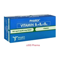 Pharex Vitamin B Complex (B1, B6, B12) 50 tablets