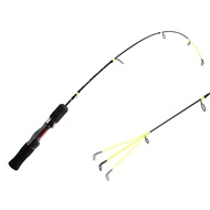 Ice Fishing Rod,27”/28”/32”Ice Fishing Spinning Rod,Carbon Fiber/Fiberglass Ice Rod with EVA Handle,