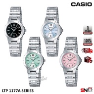 Casio LTP-1177A Small Case Fashion Quartz Analog Stainless Steel Band Women's Watch Jam Tangan Perem
