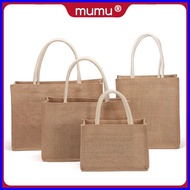 ❍ ✁ ◈ Mumu 3039 Tote Bag Plain Abaca Burlap Sling Shoulder Bags Eco Hand bag For Women