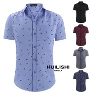 5 COLOUR ANCHOR OR LEAVES PRINT COTTON SHORT SLEEVE  MENS POLO FOR HUILISHI.ph