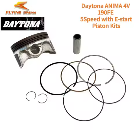 Original Daytona 190cc 190FE Engine Parts 66mm Piston Kit 13mm pin For DT190CC ANIMA 4V 190FE (5Spee