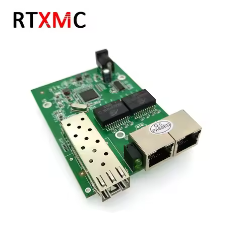1SFP2RJ45 Fiber Media Converter to RJ45 Gigabit Media Converter 10/100/1000M Ethernet Converter Tran
