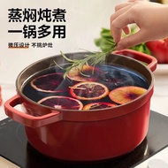 Wholesale Enamel Pot Household Ceramic Pot Thick Alloy Binaural Stew Pot Instant Noodle Pot Gas Stove Soup Pot for Induction Cooker
