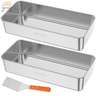 Set of 2 Bread Tin Stainless Steel Easy Release Loaf Tin Cake Loaf Pan for Baking Roasting SHOPCYC34