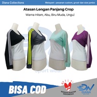 Tile croptee gym clothes | Gym mesh top | Latest gym tile tops | Mesh tile gym clothes | Long-sleeve