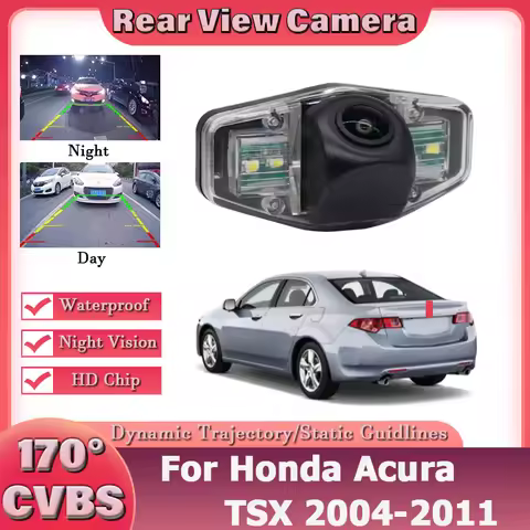 170° Car License Plate Light Housing AHD Rear View Gold fisheye lens Camera For Honda Pilot Accord O