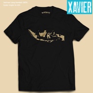 T-shirt T-Shirt Combed 30S Distro Map Of Indonesia TTD Signature SOEKARNO HATTA Plain custom Men Wom