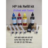 Hp Ink Cartridge Refill Tools For HP 680,678,704,21,22,60,61,65, 63, 901, 902 DIY refill kit with ab