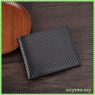 [IniyexaMY] Bifold Carbon Fiber Wallet Identification Window Men's Bifold Wallet Individual