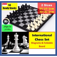 [SG Stocks] Magnetic Chess Set International Chess Set Foldable Chess Set International Chess Compet