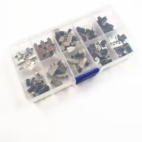 Switch Mini Slide 70Pcs Micro Switch Mini Vertical Slide Switch Interruptor On-Off Mini Slide Switch