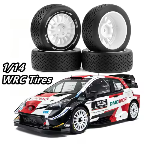 1/14 WRC Rally Tires Racing Tyre 12mm Hex for 1:10 1:14 RC On Road Car MJX 14303 C3 Tamiya M05 M08 Z