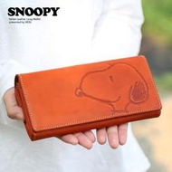☆日本代購☆PEANUTS VEOL Snoopy 史努比 大開口 翻蓋式義大利 牛皮 錢包 本革 真皮皮夾 長夾預購