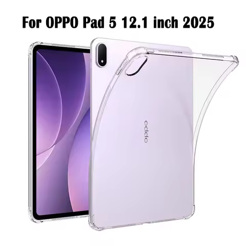 For OPPO Pad 5 12.1 inch 2025 Protective Case Thickened Airbag soft Silicone Clear TPU Cover Funda f