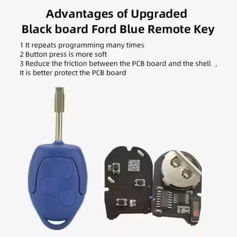 For Ford Transit WM VM 2006 2007 2008 2009 2010 2011 2012 2013 2014 433MHz 4D63 Blue Remote Car Key 