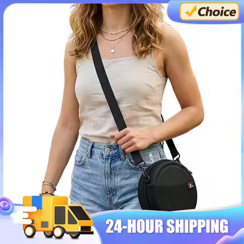 Portable CD Player Bag for 6 Inch CD Player Walkman Cable Accessories Carrying Case with Adjustable 