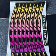 Elliptical Fixie Bike Rim Stickers - Bike Rim Stickers