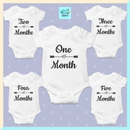 Word Number Monthly Milestone outfit for baby boy & baby girl - Newborn clothes - Baby Onesies