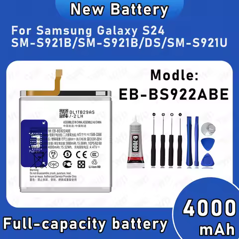 EB-BS922ABE Large capacity Battery For Samsung Galaxy S24/SM-S921B/SM-S921B/DS/SM-S921U Batteries Ne