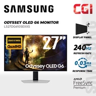 Samsung 27" Odyssey OLED G6 G61SD QHD HDR10+ Freesync Premium Pro 240Hz 0.03ms Ergonomic Gaming Moni